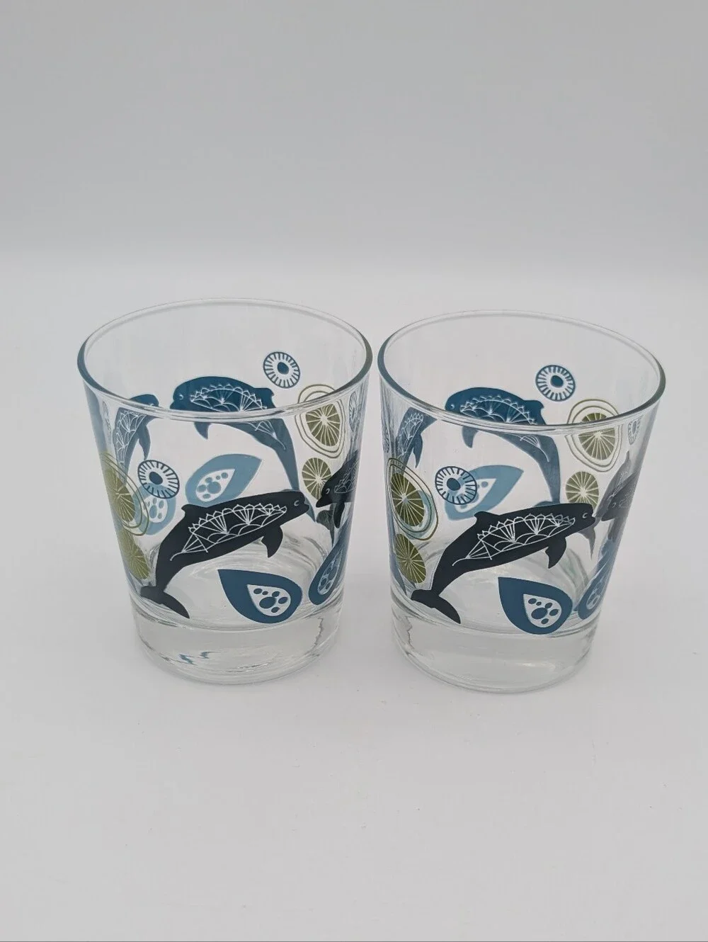 Vintage Ikea Lowball Glass Tumblers - Set of 2